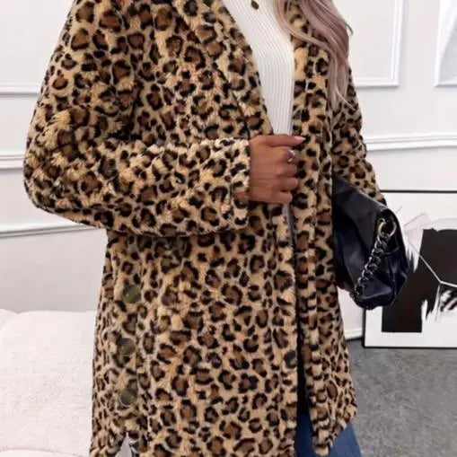 VVZ Women's Fall Winter Warm Fashion Jacquard Hooded Cardigan Long Sleeve Coat